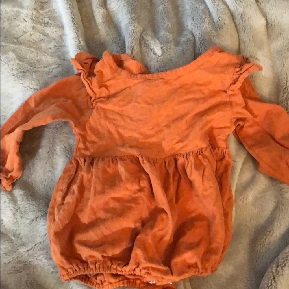 Burnt orange baby romper